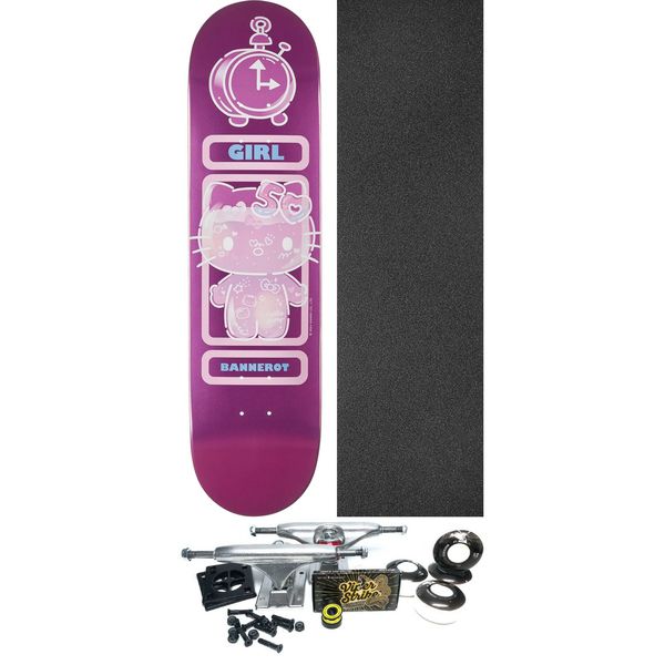 Girl Skateboards Simon Bannerot Hello Kitty 50 Skateboard Deck - 8.5" x 31.875" - Complete Skateboard Bundle